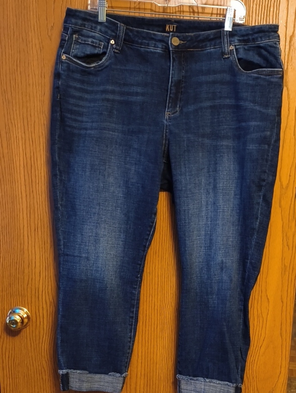 Kut from the Kloth Dark Blue Cropped Stretch Jeans